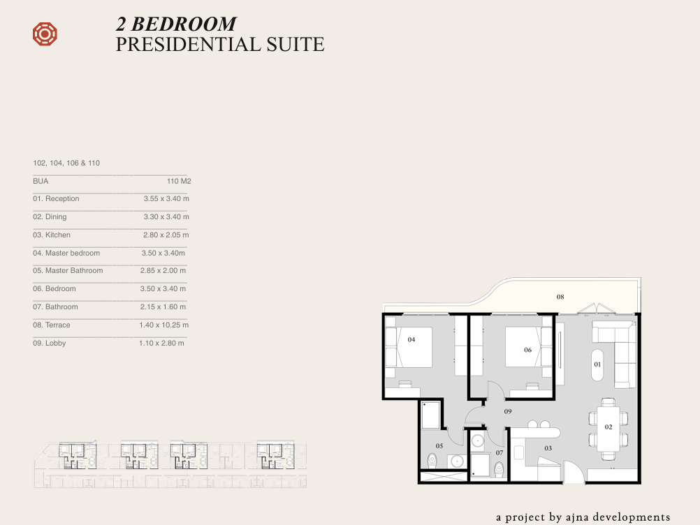 Floor plan for apartment at Eastville