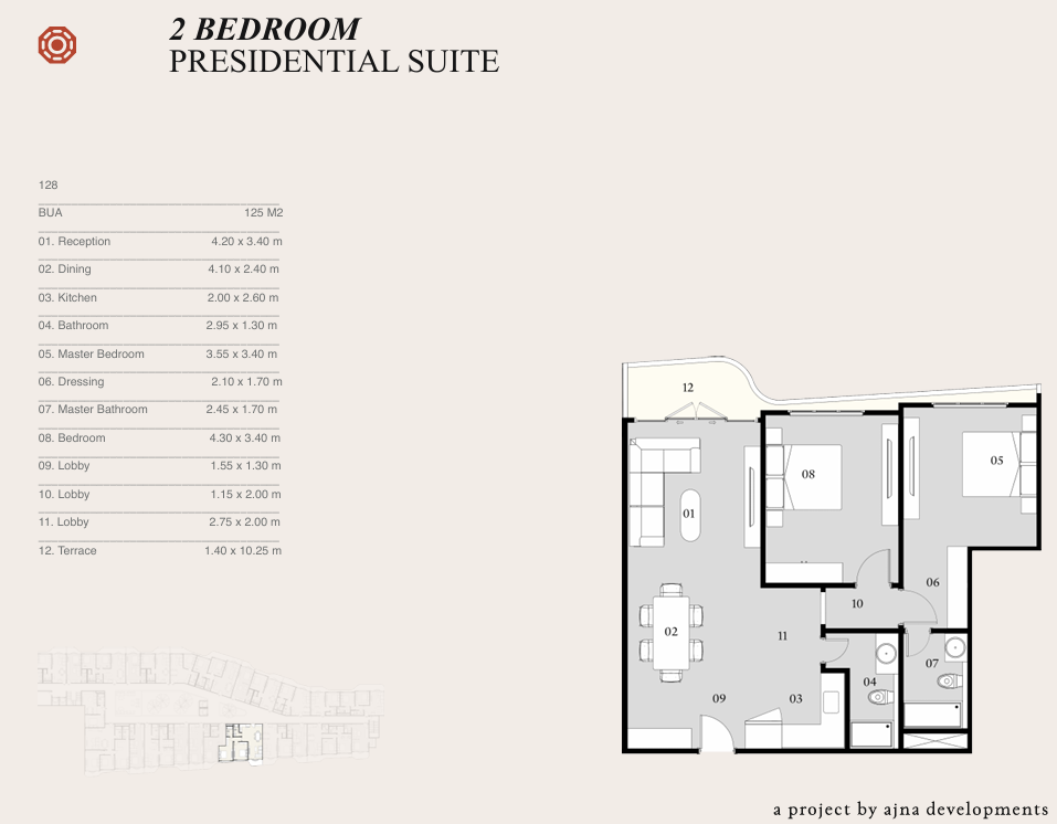 Floor plan for apartment at Eastville