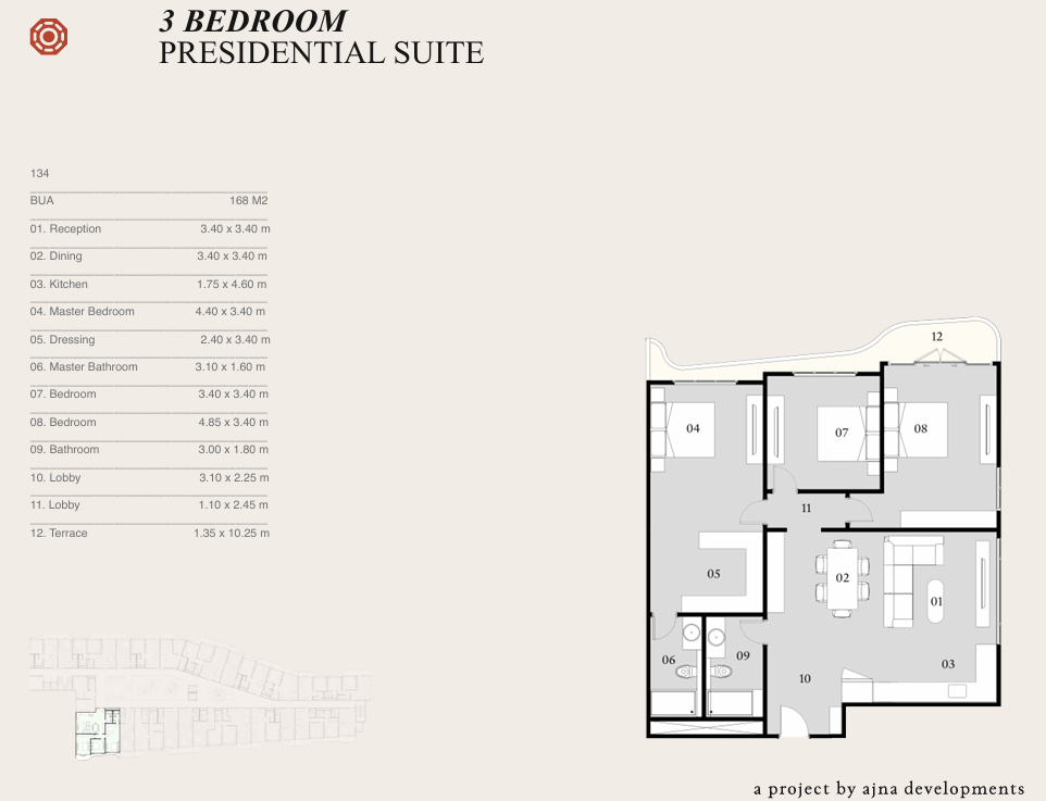 Floor plan for apartment at Eastville