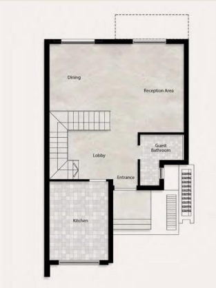Floor plan for townhouse at V levels