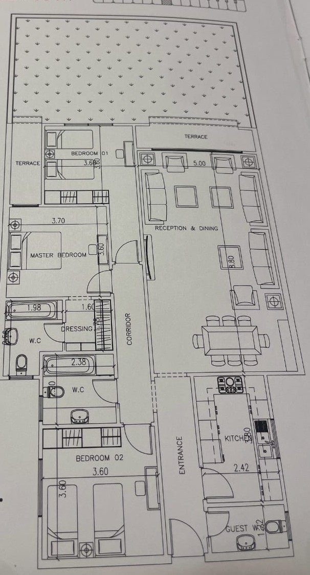 Floor plan for apartment at Midtown condo