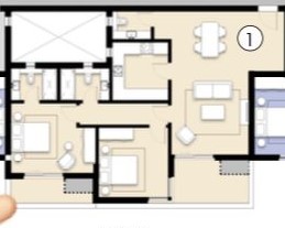 Floor plan for apartment at Solana East
