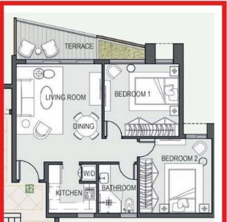 Floor plan for apartment at Madinaty
