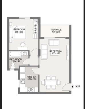 Floor plan for apartment at Nyoum Mostaqbal City