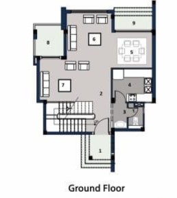 Floor plan for villa at Nyoum October