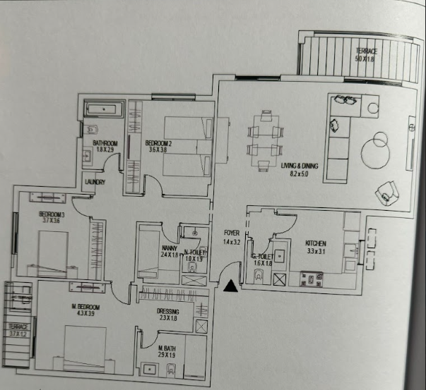 Floor plan for apartment at DISTRICT 5