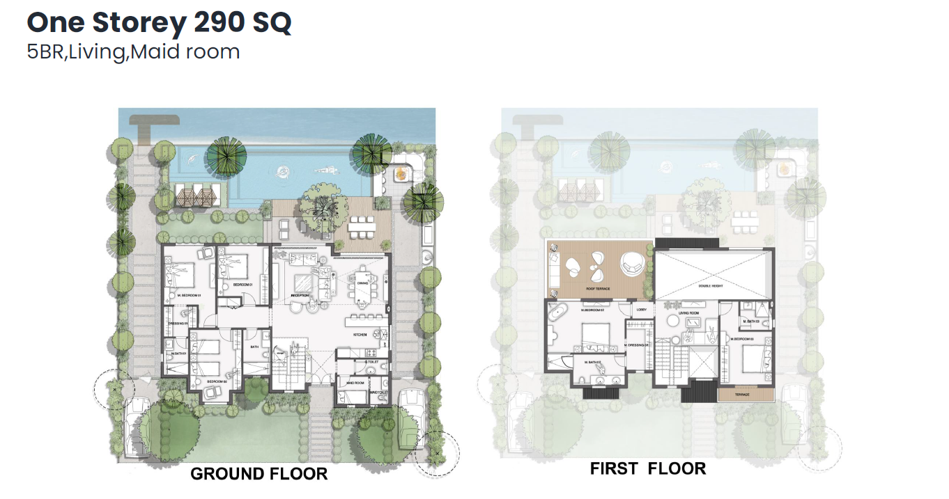 Floor plan for villa at Jirian - Mountain View