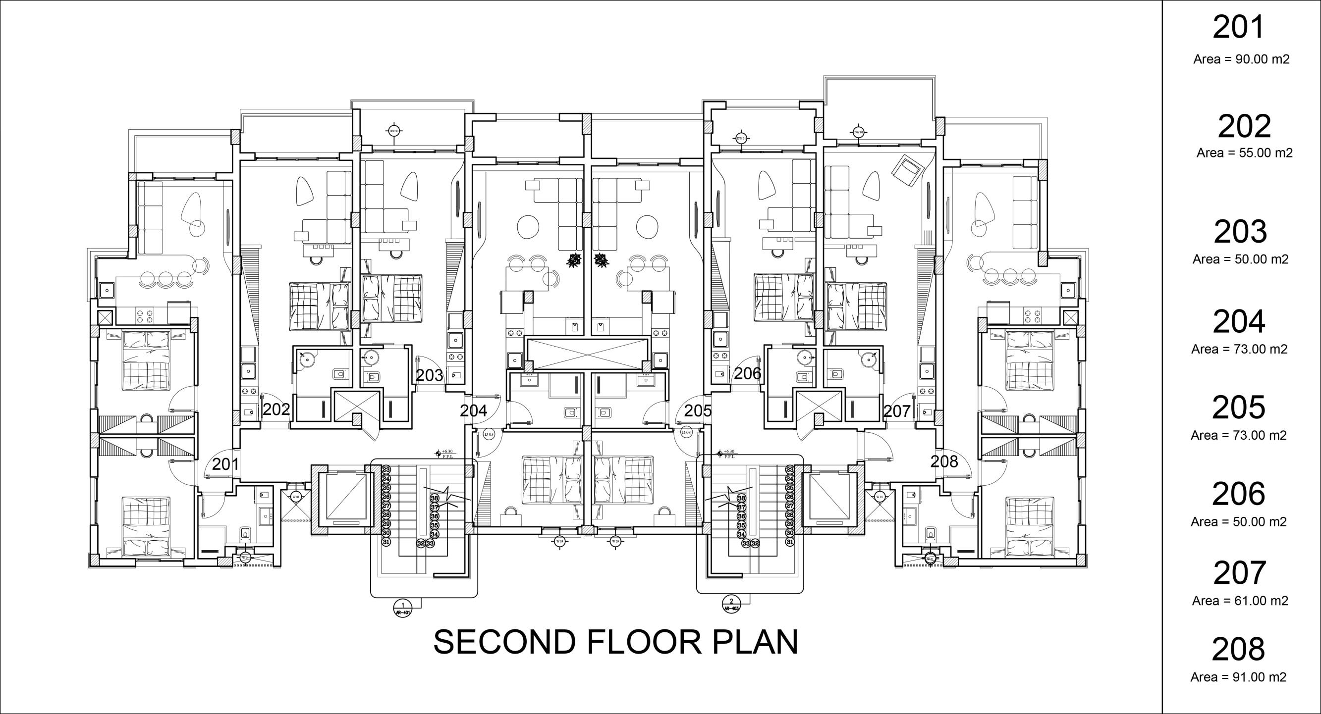 Floor plan for apartment at Masaya
