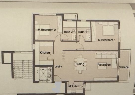 Floor plan for apartment at Badya