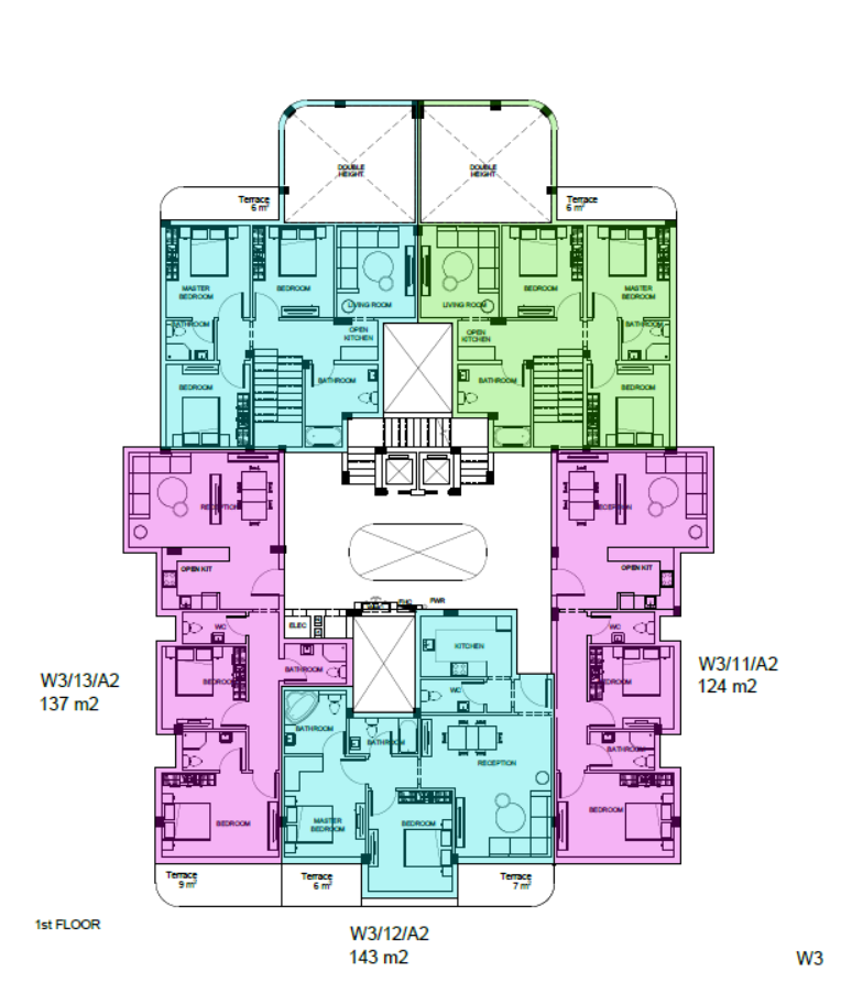 Floor plan for apartment at White Residence