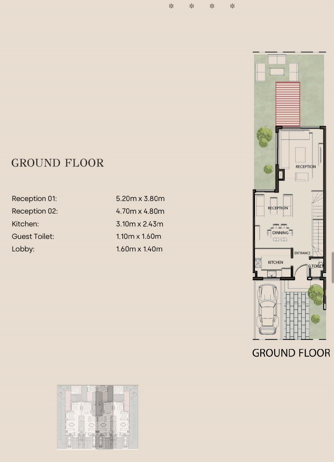 Floor plan for townhouse at The Crest