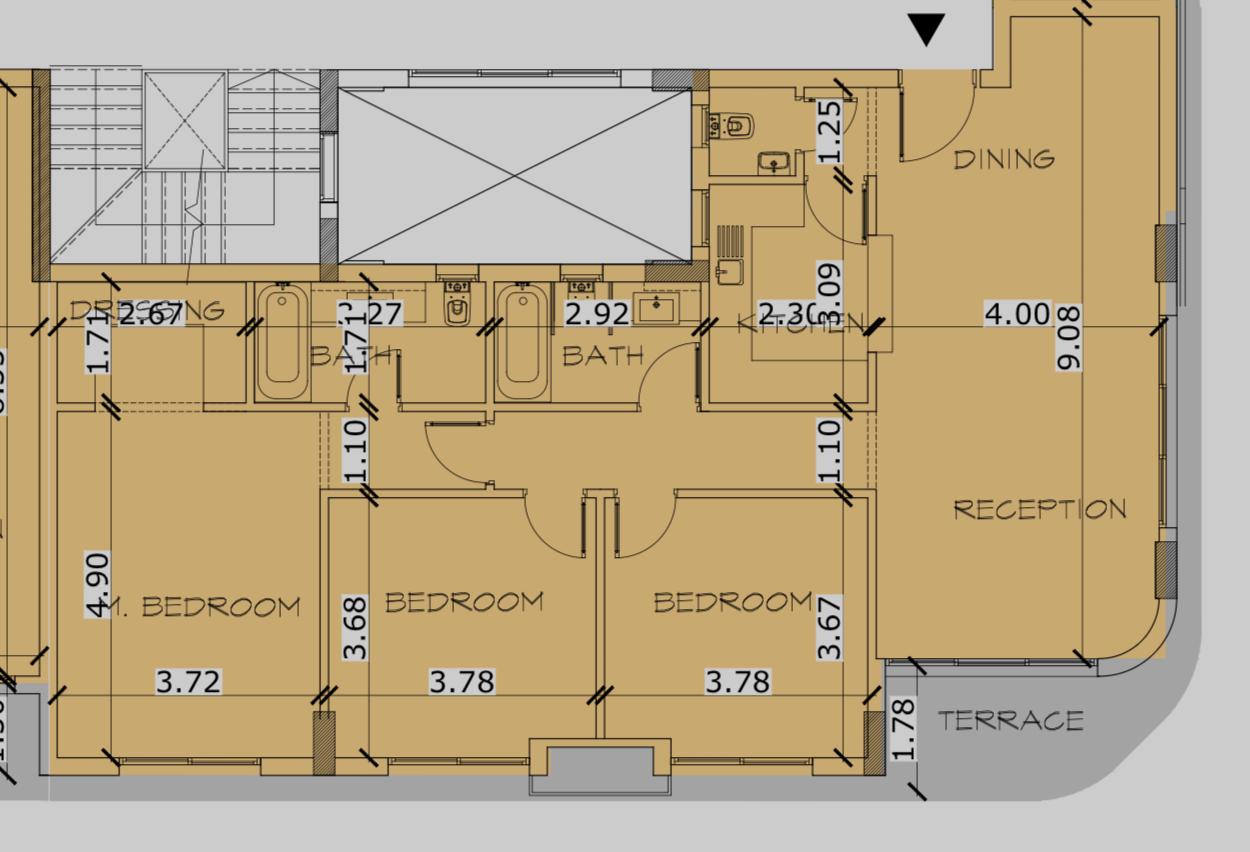 Floor plan for apartment at Bloomfields
