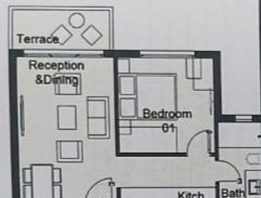 Floor plan for apartment at Badya