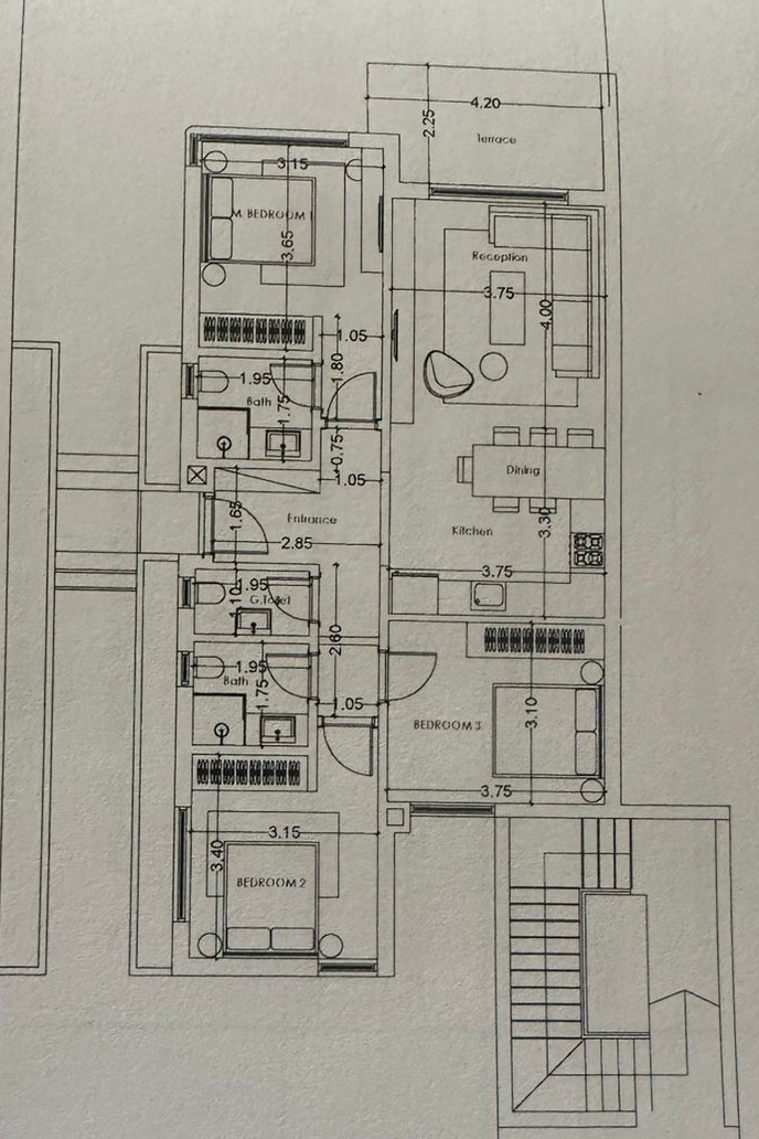 Floor plan for chalet at Hacienda Heneish