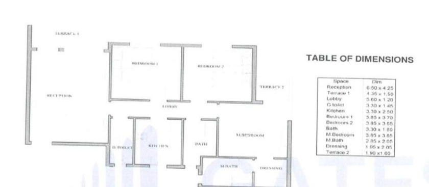 Floor plan for apartment at Lugar