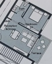 Floor plan for apartment at Badya