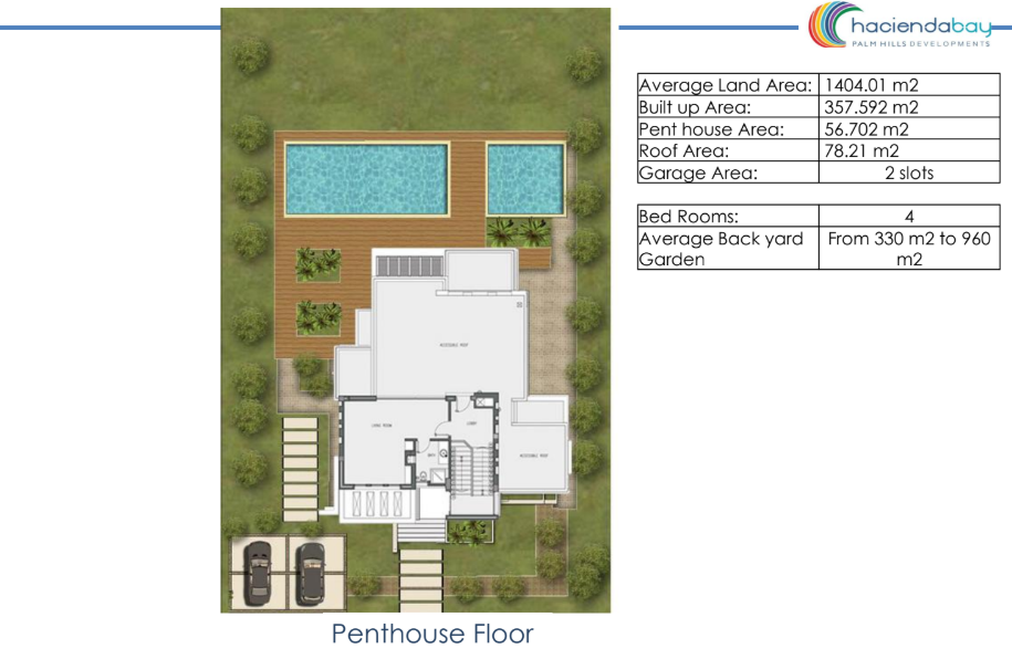 Floor plan for villa at Hacienda Bay