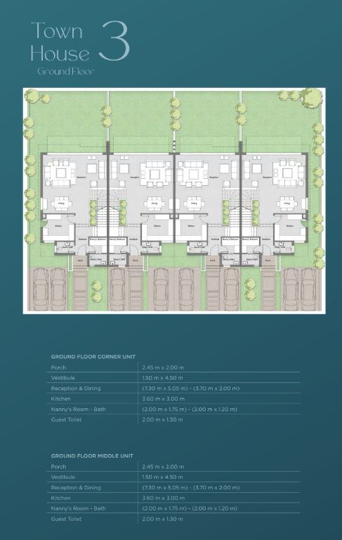 Floor plan for townhouse at Badya
