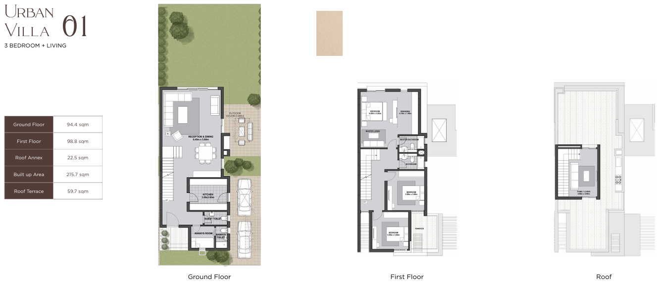Floor plan for villa at Karmell New Zayed
