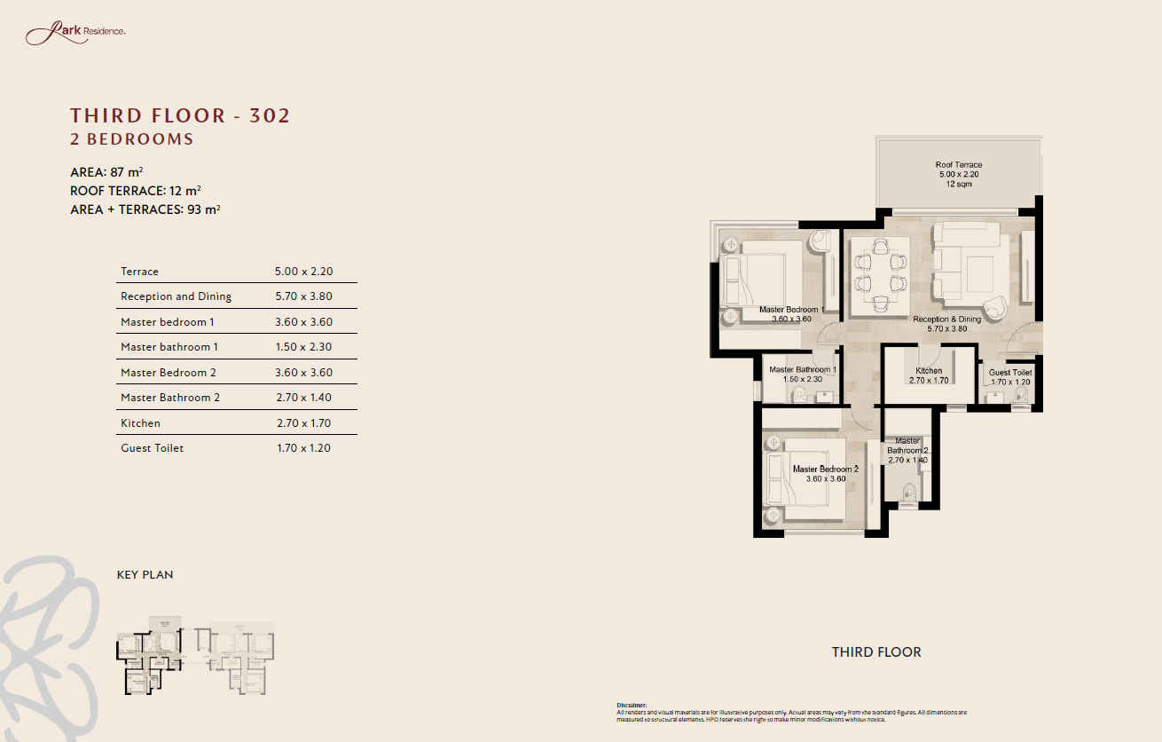 Floor plan for apartment at Park Residence - Garden Lakes