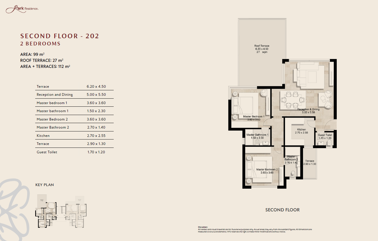 Floor plan for apartment at Park Residence - Garden Lakes