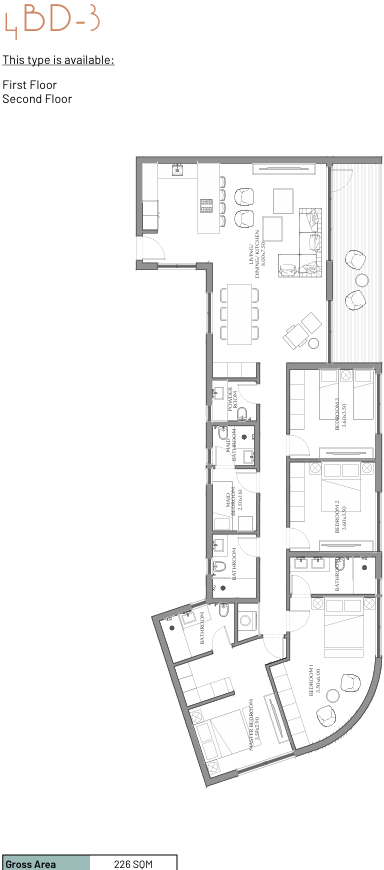Floor plan for apartment at June