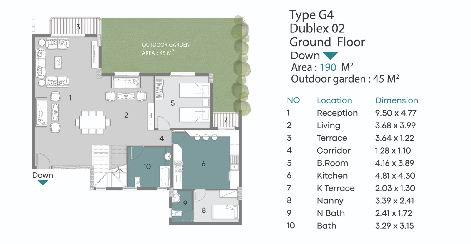 Floor plan for duplex at Ray Residence