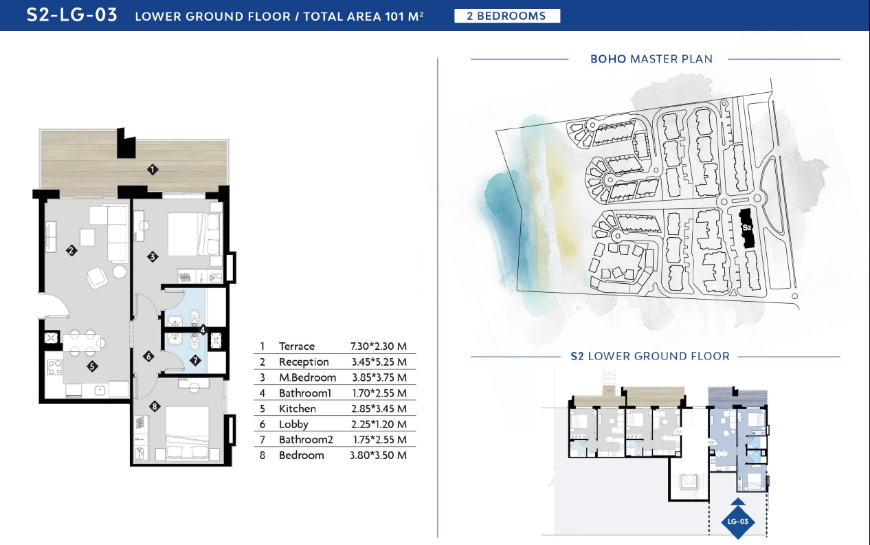 Floor plan for chalet at Boho El Sokhna