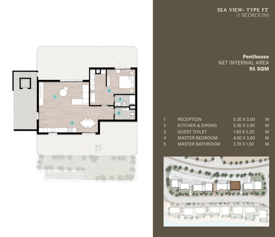 Floor plan for chalet at Azha North Coast