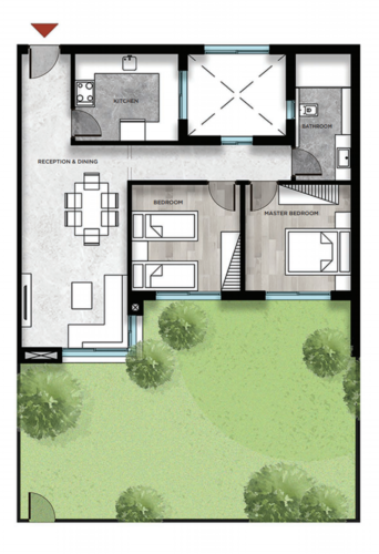 Floor plan for apartment at Kayan