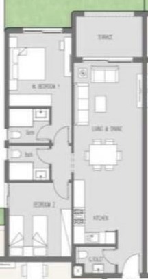 Floor plan for chalet at Hacienda Waters