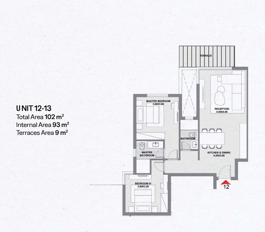 Floor plan for chalet at Geo The Med