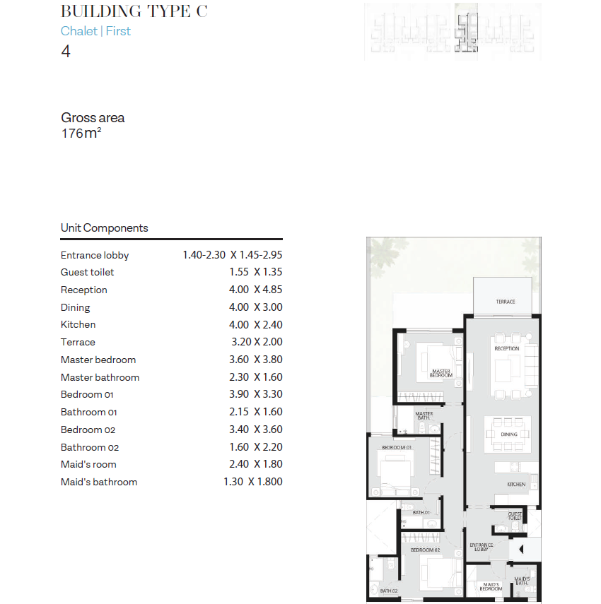 Floor plan for chalet at The Waterway North Coast-Phase Two