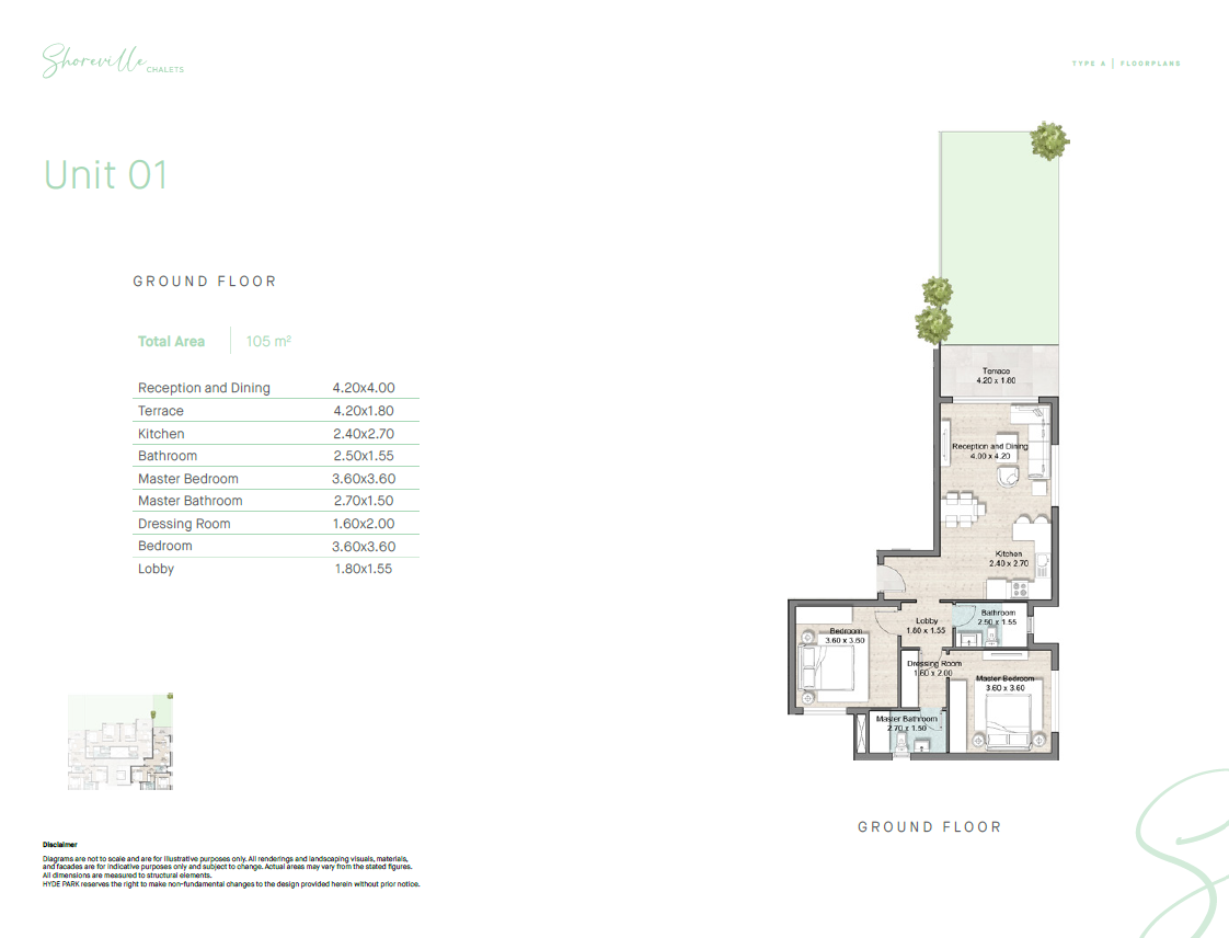 Floor plan for chalet at Hyde Park North - Seashore
