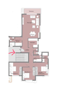 Floor plan for apartment at Palm Hills New Cairo