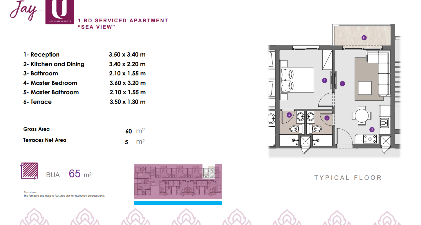 Floor plan for apartment at Jay - DOSE
