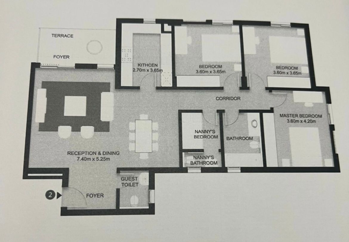 Floor plan for apartment at VYE SODIC