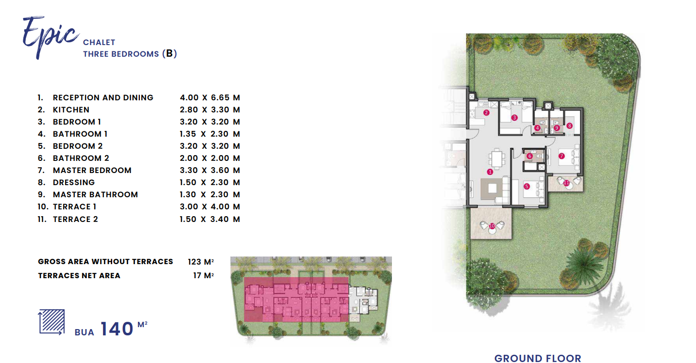Floor plan for chalet at Epic - DOSE