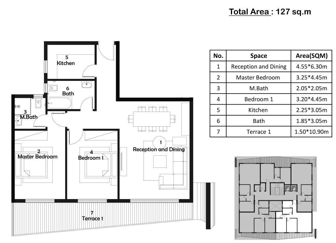 Floor plan for apartment at Belva