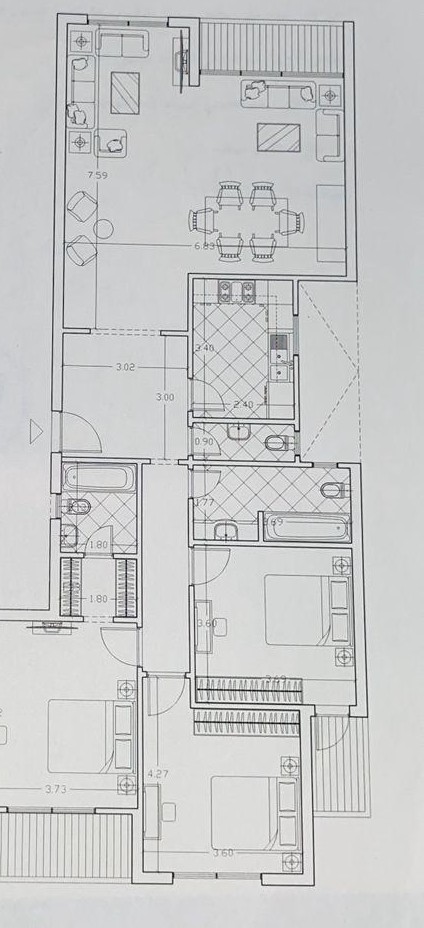 Floor plan for apartment at Midtown Sky