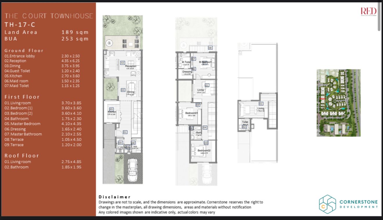 Floor plan for townhouse at Red