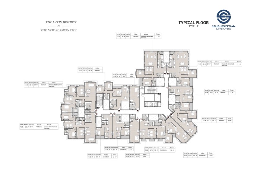 Floor plan for studio at Il Latini SED