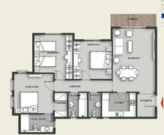 Floor plan for apartment at Aliva Mountain View Mostakbal City