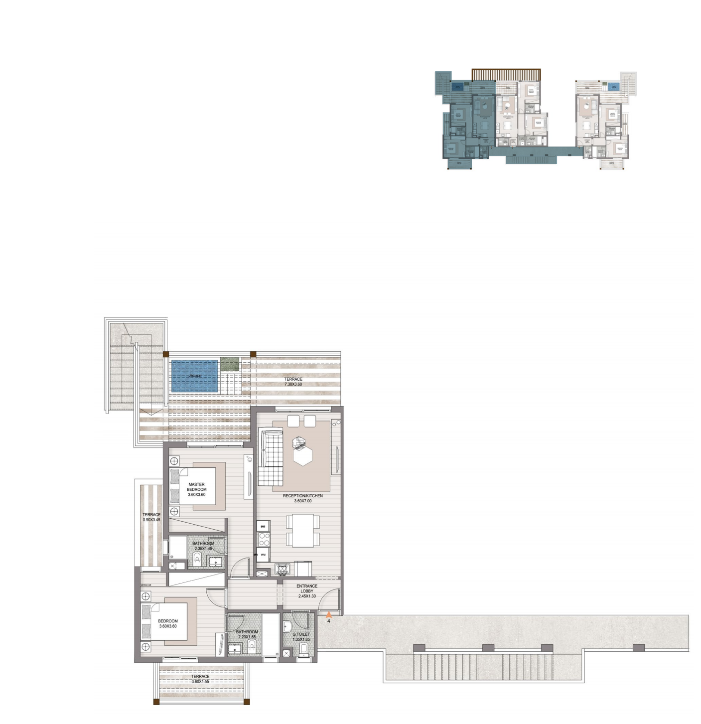 Floor plan for apartment at Makadi Heights