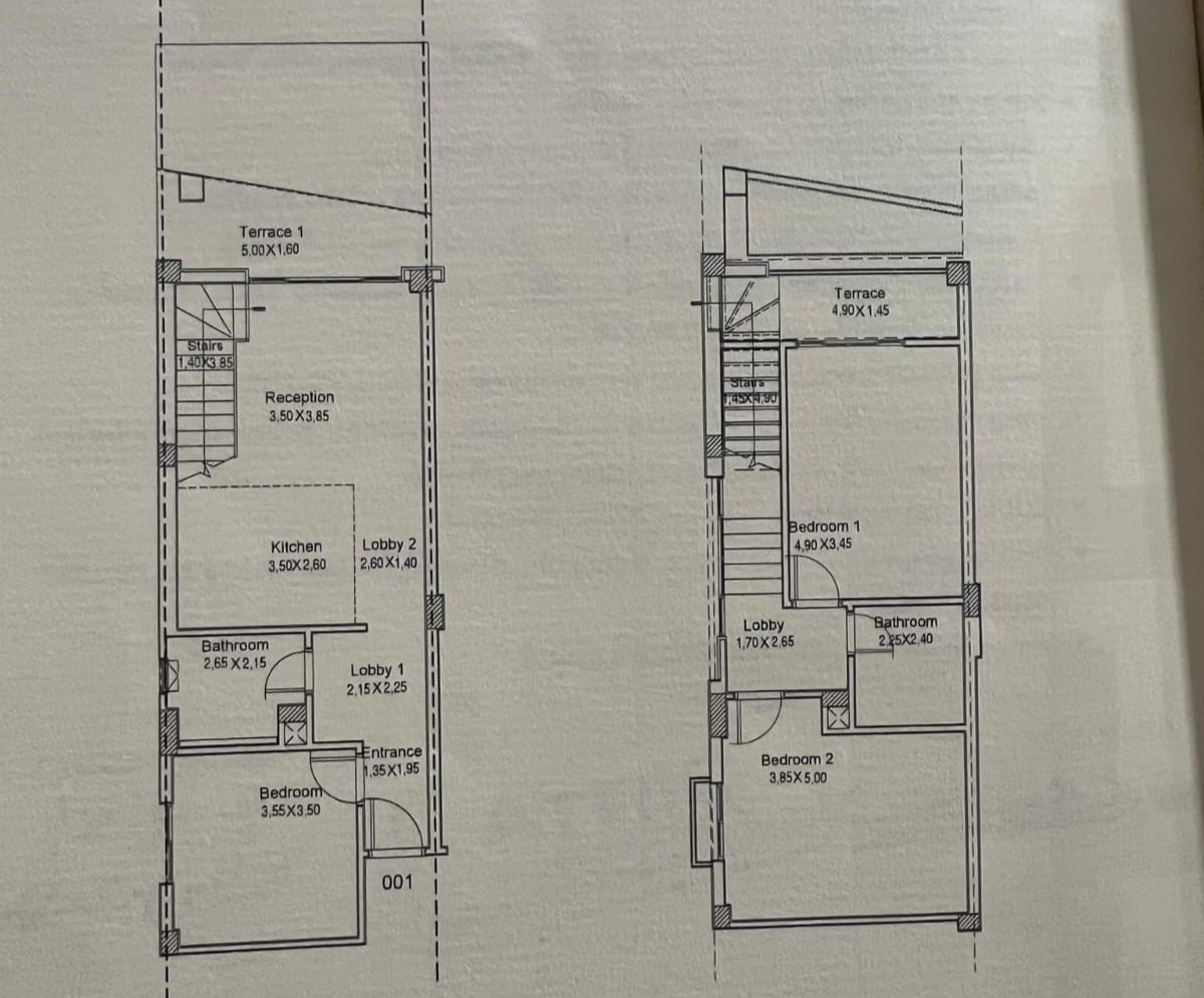 Floor plan for duplex at Boho El Sokhna