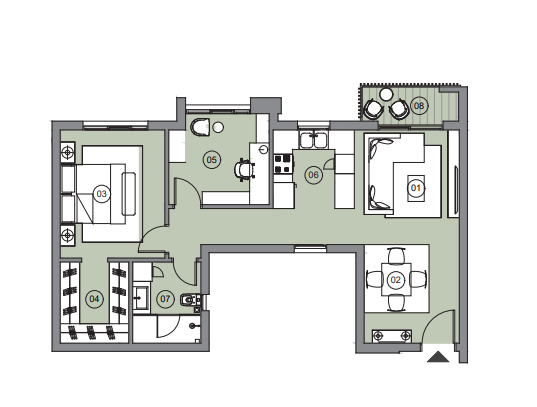 Floor plan for apartment at Swanlake Residences