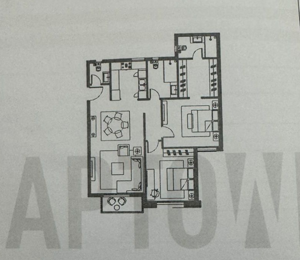 Floor plan for apartment at Haptown Park 226