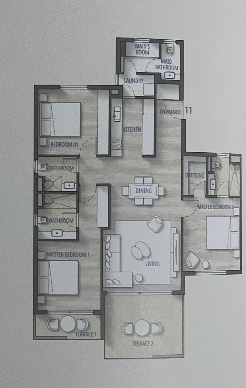 Floor plan for chalet at Southmed