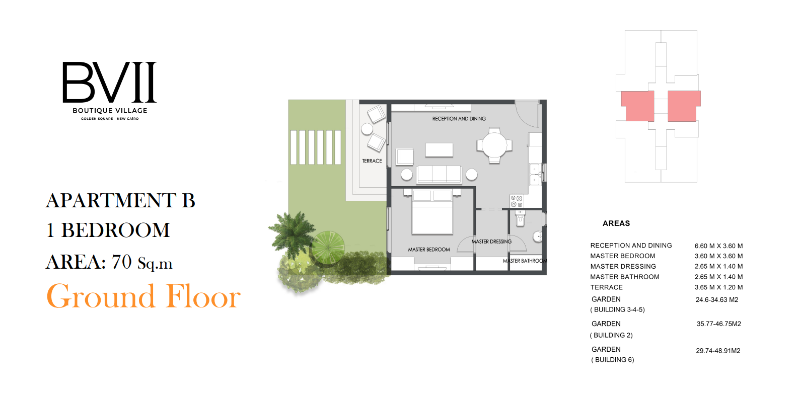 Floor plan for apartment at Boutique Village