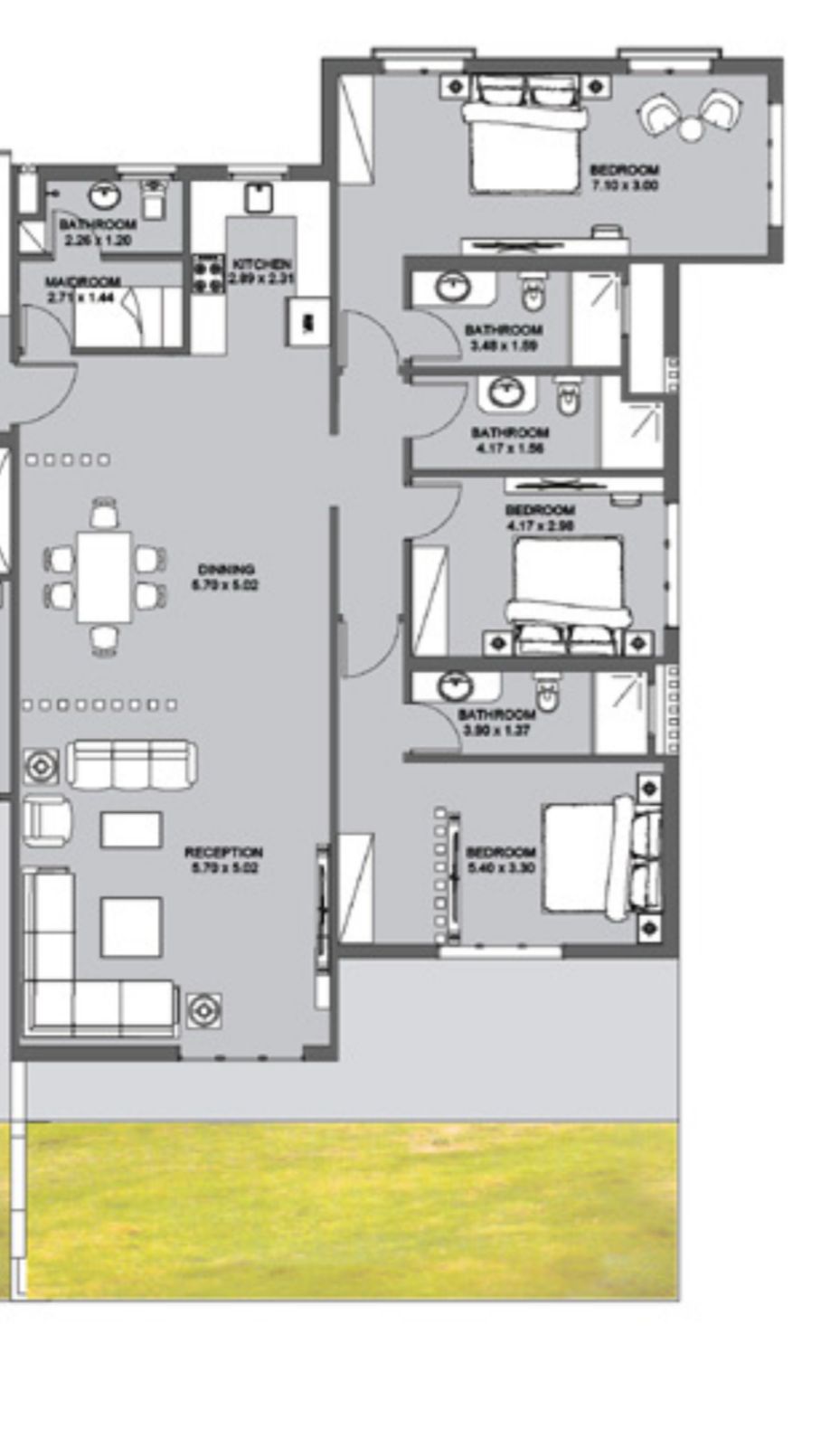 Floor plan for townhouse at Direction White